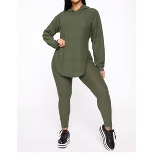 Athletic hoodie and legging set